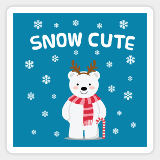 Snow Cute Christmas Magnet